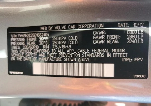 Volvo XC 90 cena 32900 przebieg: 96510, rok produkcji 2013 z Jedwabne małe 92